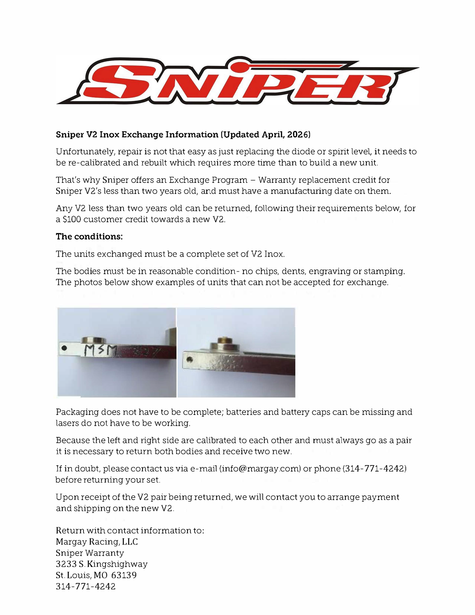 Sniper V2 Inox Laser Alignment System