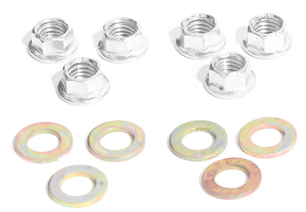 M8 flange nut & washer pack, 6pc pack